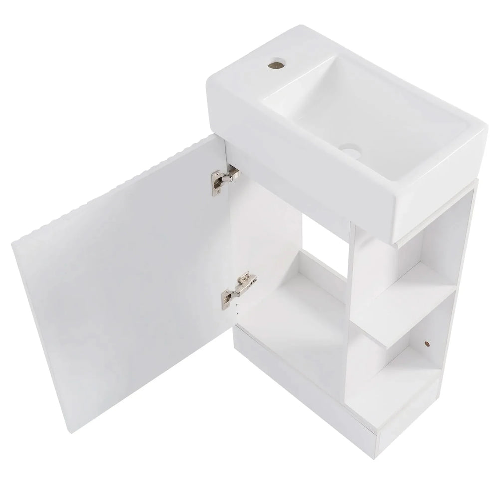 Bathroom Vanity Cabinet With Two Tier Shelf Left Or Right Orientation Media 28