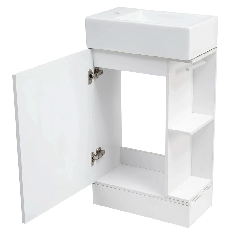 Bathroom Vanity Cabinet With Two Tier Shelf Left Or Right Orientation Media 32