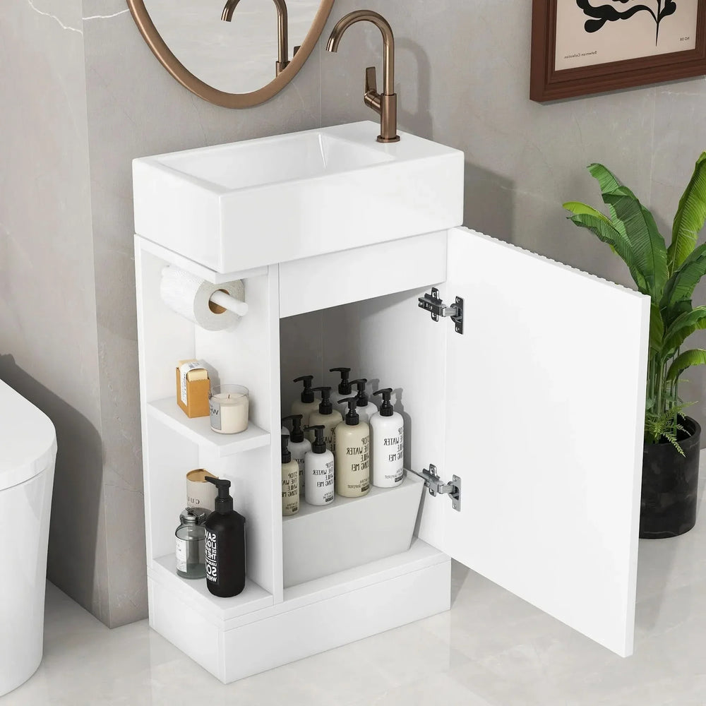 Bathroom Vanity Cabinet With Two Tier Shelf Left Or Right Orientation Media 4