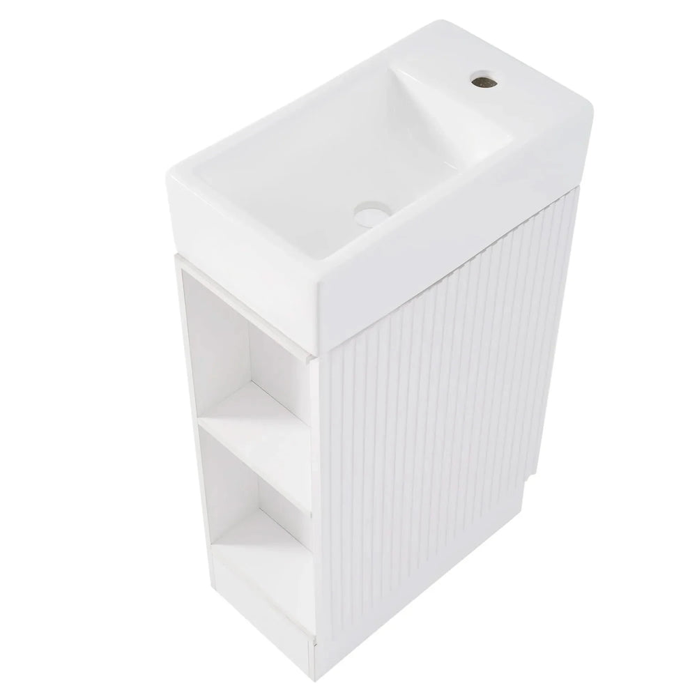 Bathroom Vanity Cabinet With Two Tier Shelf Left Or Right Orientation Media 20