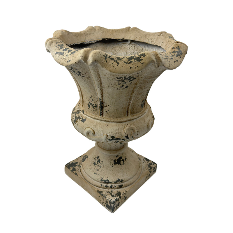 MGO Garden Planter, Garden decoration and planting,Color Antique White, Side 16.33'Wx16.33''Dx21.45'H