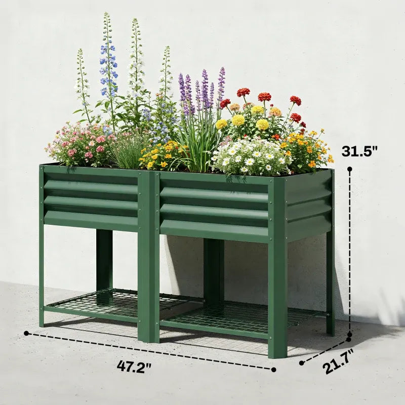 Planter Box,Outdoor Elevated Planter Box,Raised Garden Bed Media 8