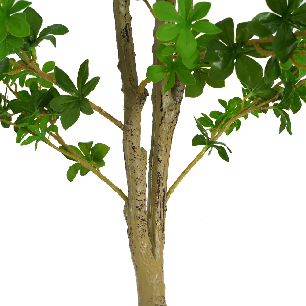 76' Artificial Enkianthus Tree with Black Plastic Pot Media 7