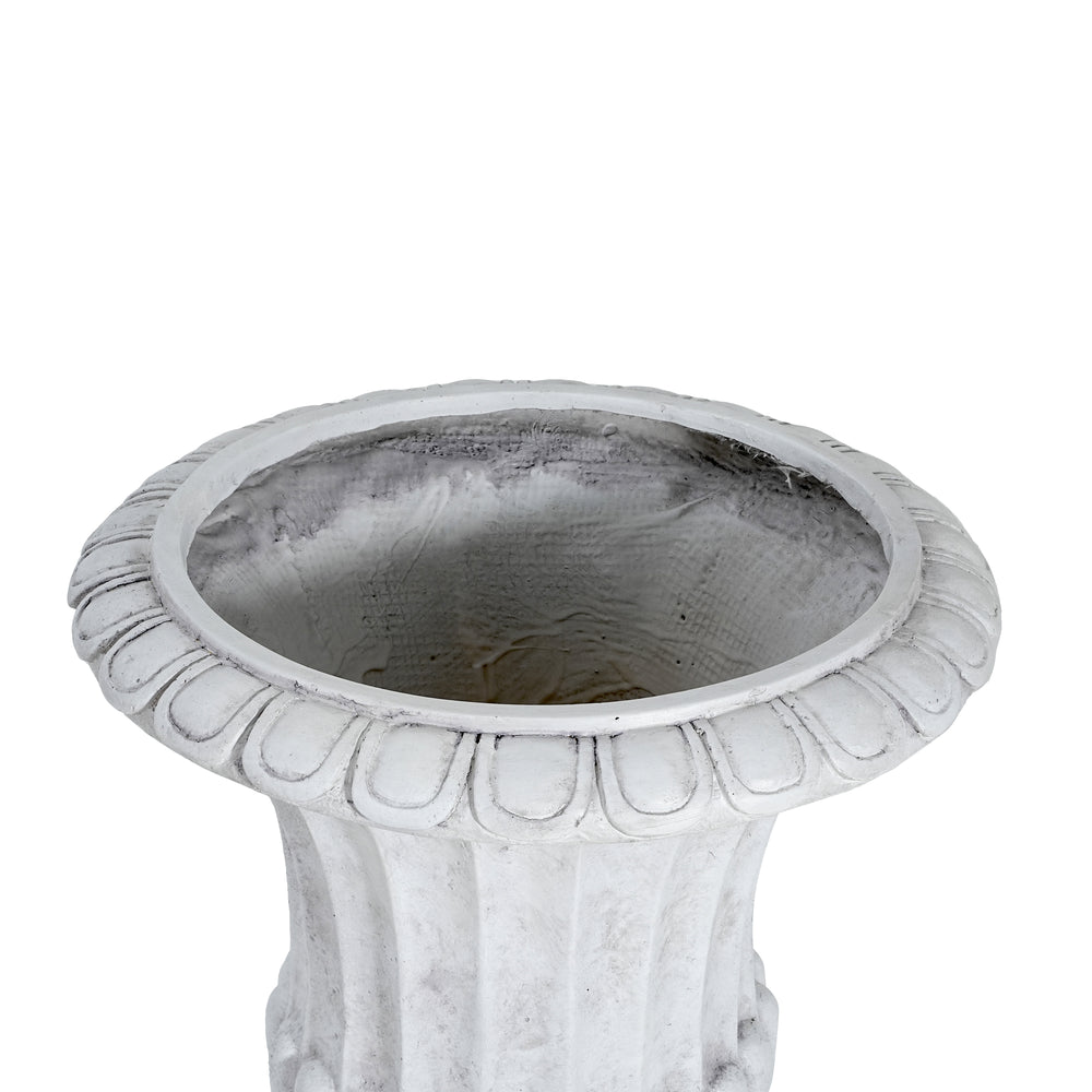Outdoor Garden Urn Planter, Antique White Media 4
