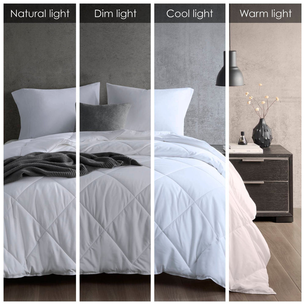 Oversized Down Alternative Comforter White Full/Queen Media 10