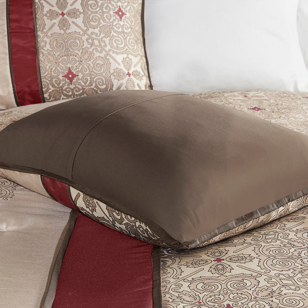 King 7 Piece Jacquard Comforter Set with Throw Pillows Media 7