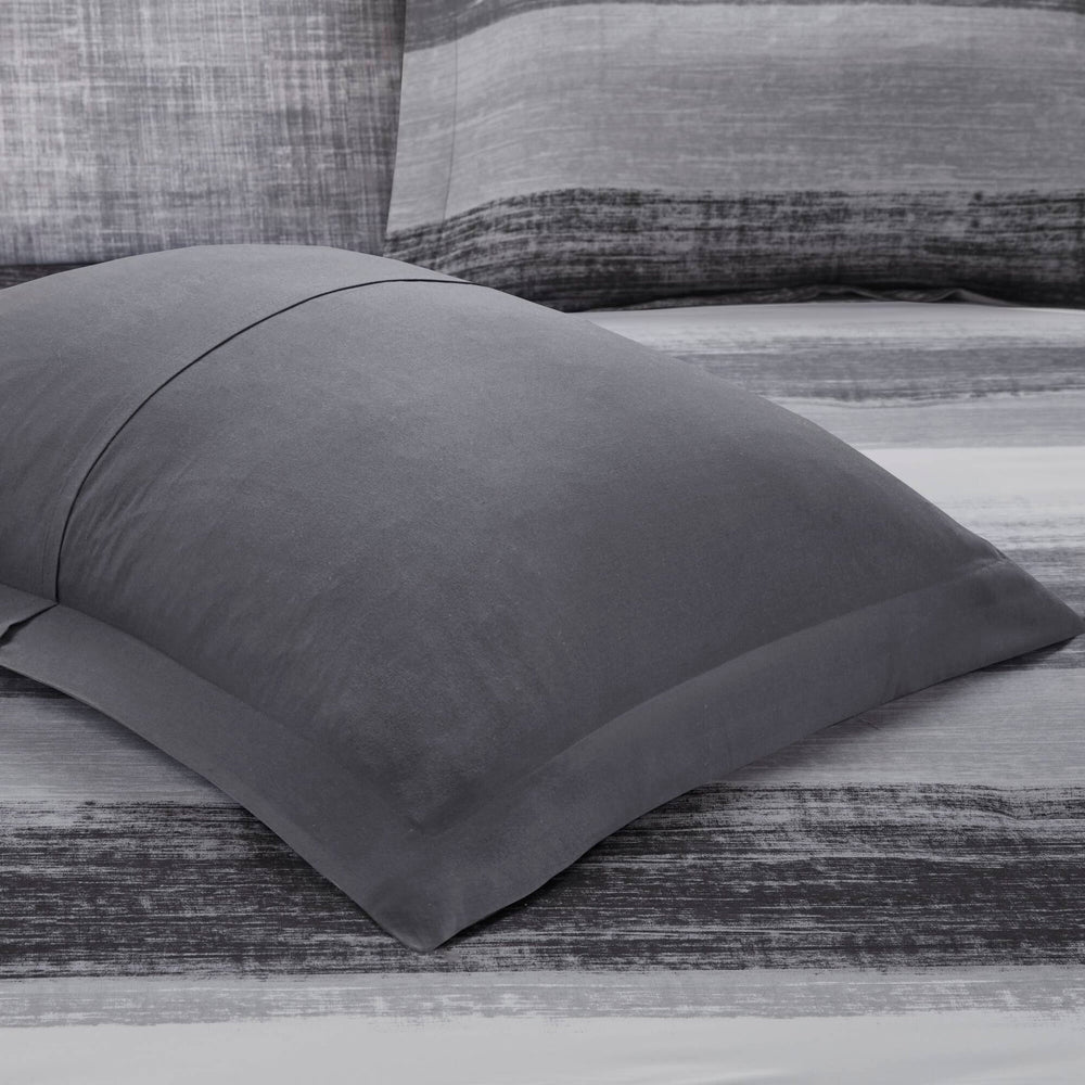 9-Piece Full 9 Piece Comforter Set with Cotton Bed Sheets,Black Media 8
