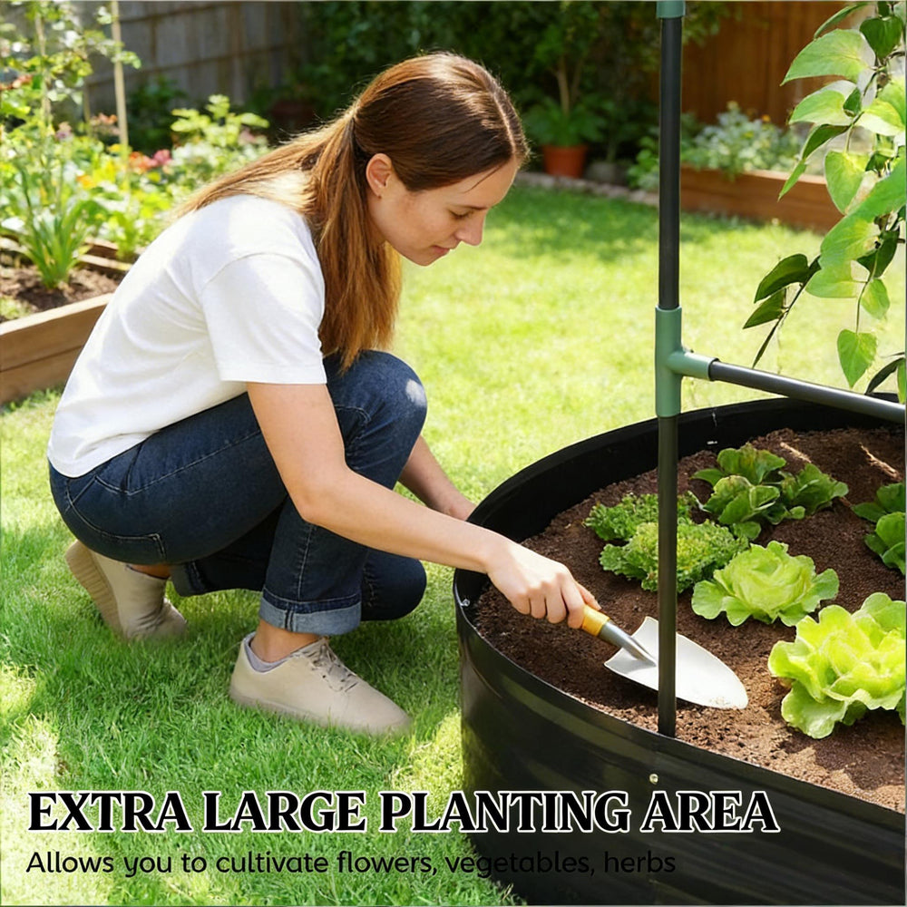 Outdoor Raised Garden Bed,Flower Boxs,Arched Trellis Plant Boxs Media 6