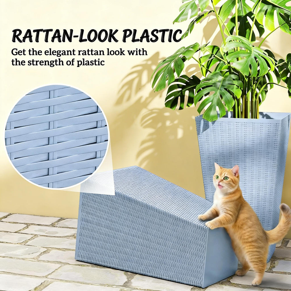 Plants Box Set of 3,Tall Planters Box,Plant Pots Media 4