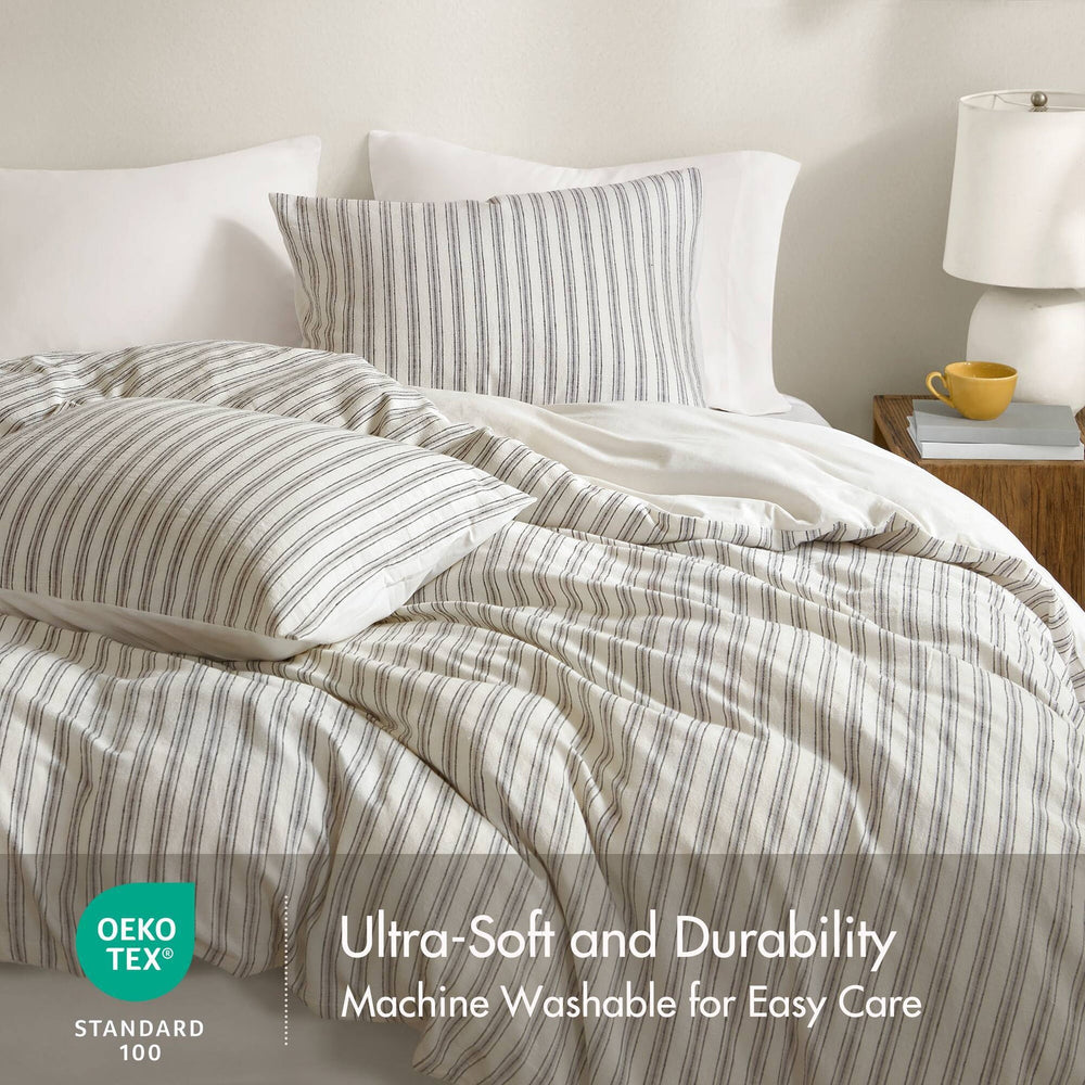 3 PCS King Duvet Set Grey Media 8