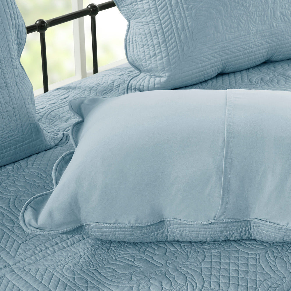 6 Piece Reversible Scalloped Edge Daybed Cover Set Blue Daybed Media 10