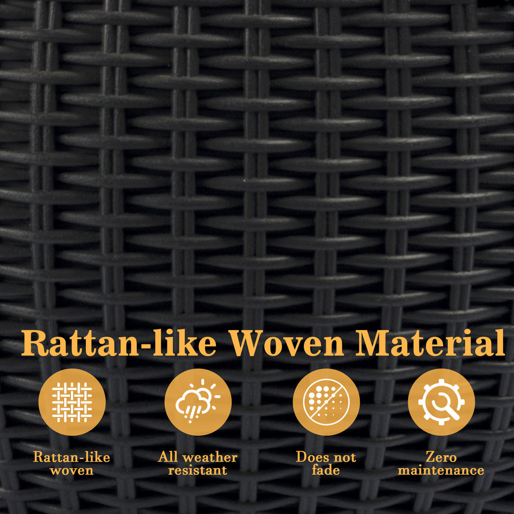 13.4 inch Self-Watering Hanging Rattan-Inspired Planter Large Capacity, Root-Rot Resistant Water Storage with Water Level Indicator, Dual-Use for Indoor & Balcony Decoration (Pack of 2, Black Color) Media 12