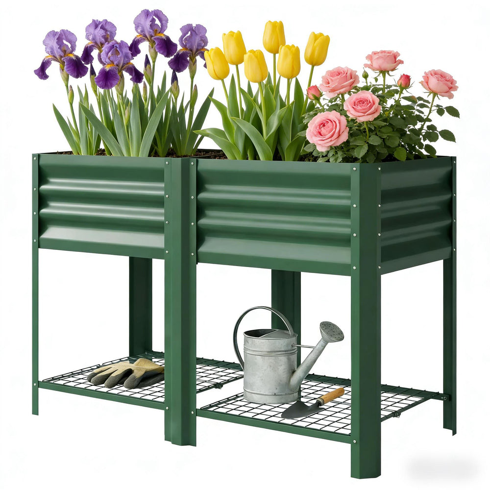 Planter Box,Outdoor Elevated Planter Box,Raised Garden Bed Media 3