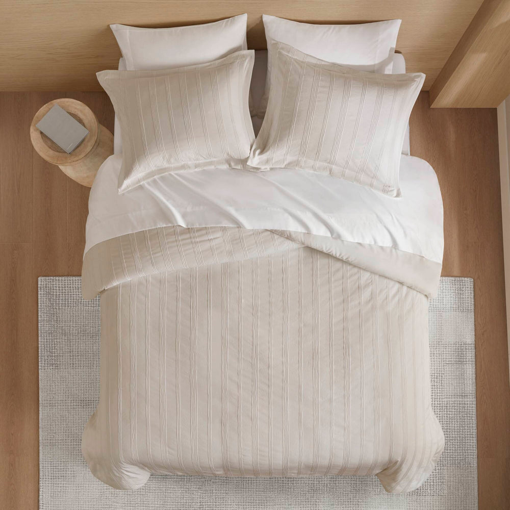 3-Piece Full Woven Striped Duvet Set Media 12