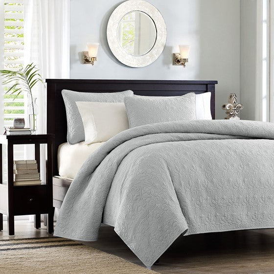 Reversible Quilt Set Grey Full/Queen Media 2