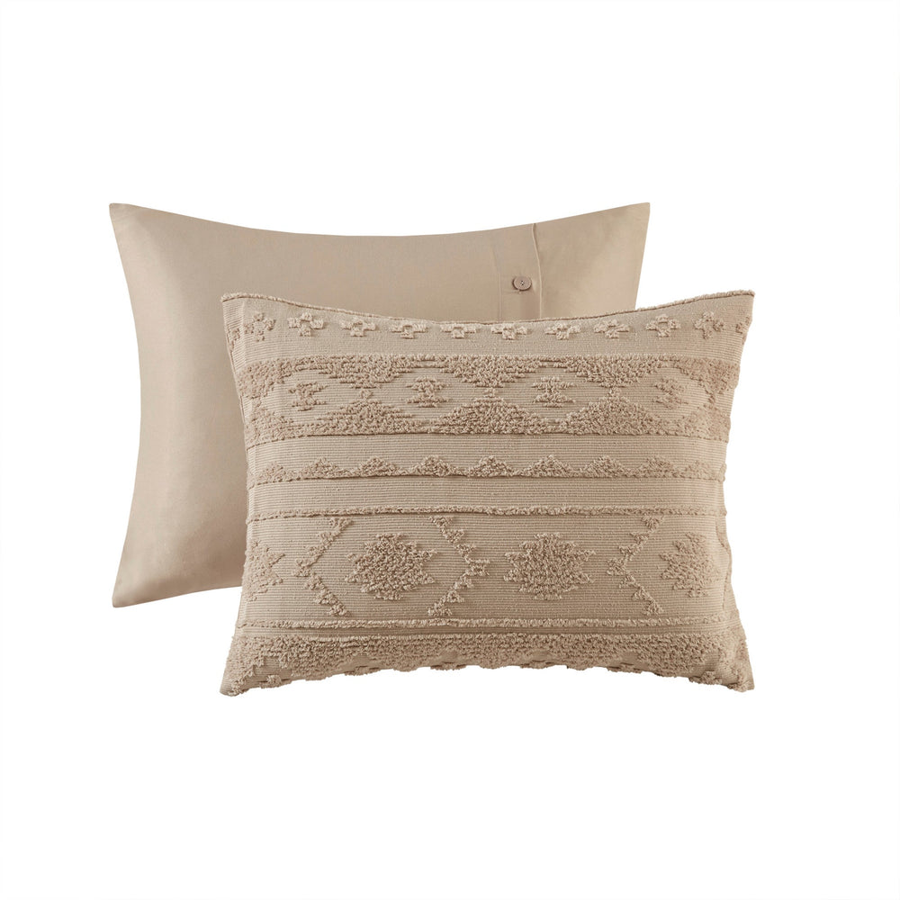 2 PCS Twin/Twin XL Chenille Oversized Comforter Set Tan Media 13