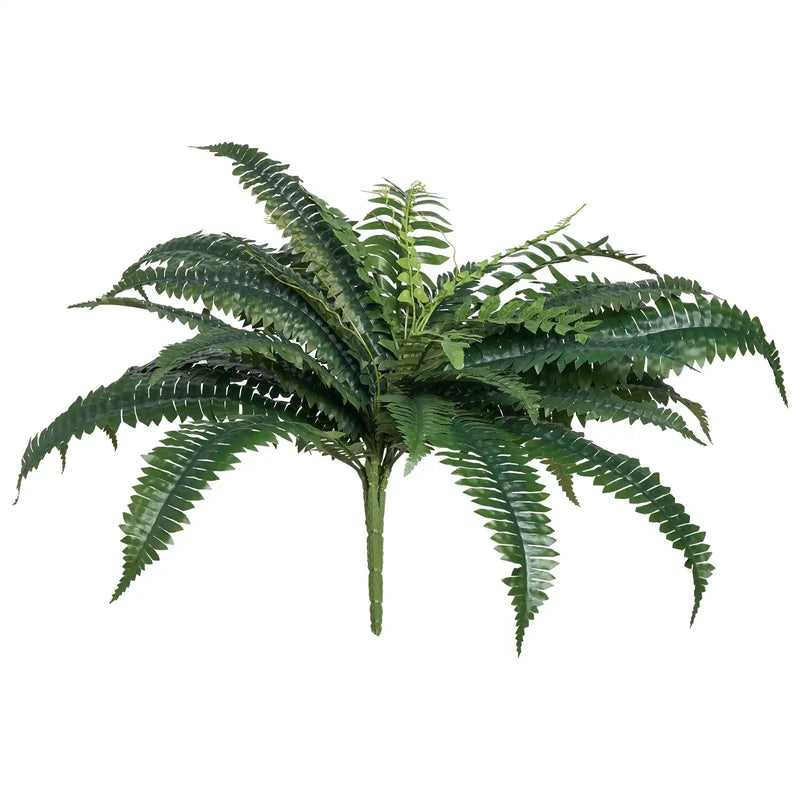 2 Pcs Artificial Boston Ferns Plastic Fern 35 Branches Indoor Outdoor Decor