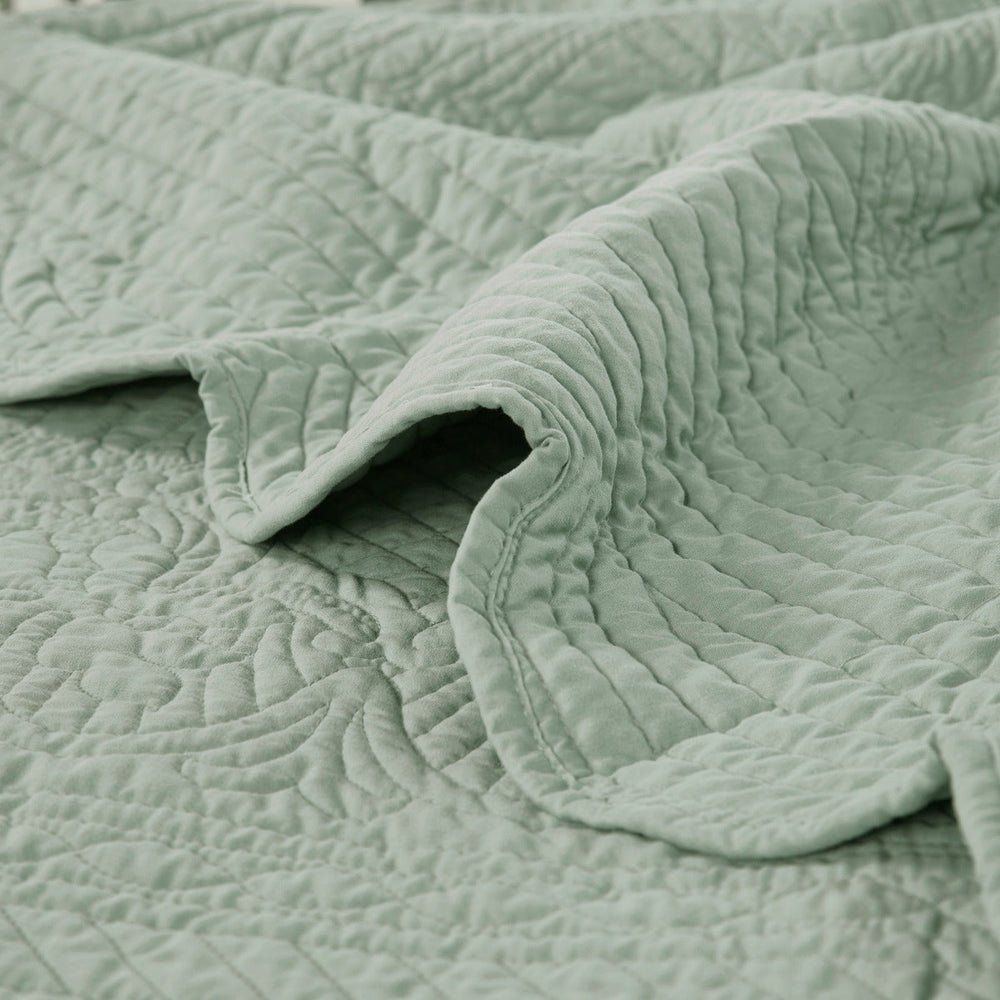 6 Piece Reversible Scalloped Edge Daybed Cover Set Seafoam Daybed Media 7