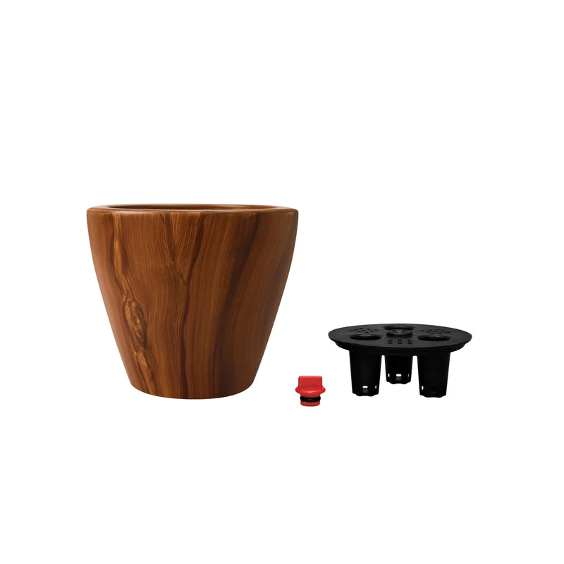 Self-Watering Wicker & Plastic Indoor Outdoor Planters Garden Decor Set