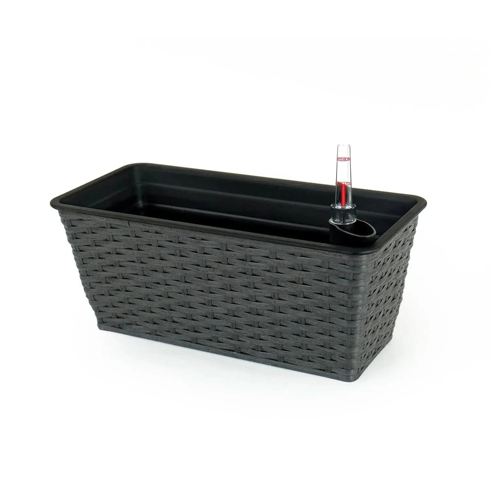 Self-Watering Wicker & Plastic Indoor Outdoor Planters Garden Decor Set Media 95