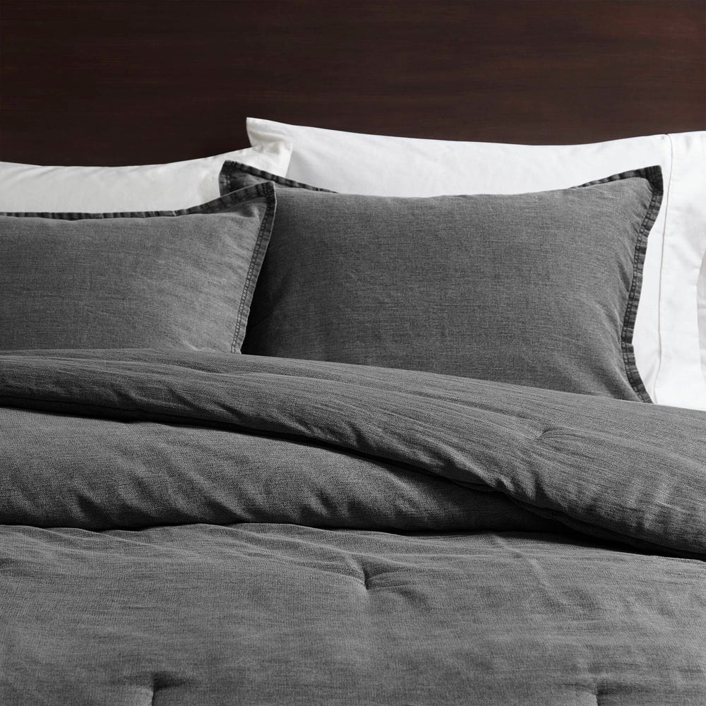 3PCS Full/Queen Twill Washed Comforter Set Media 12