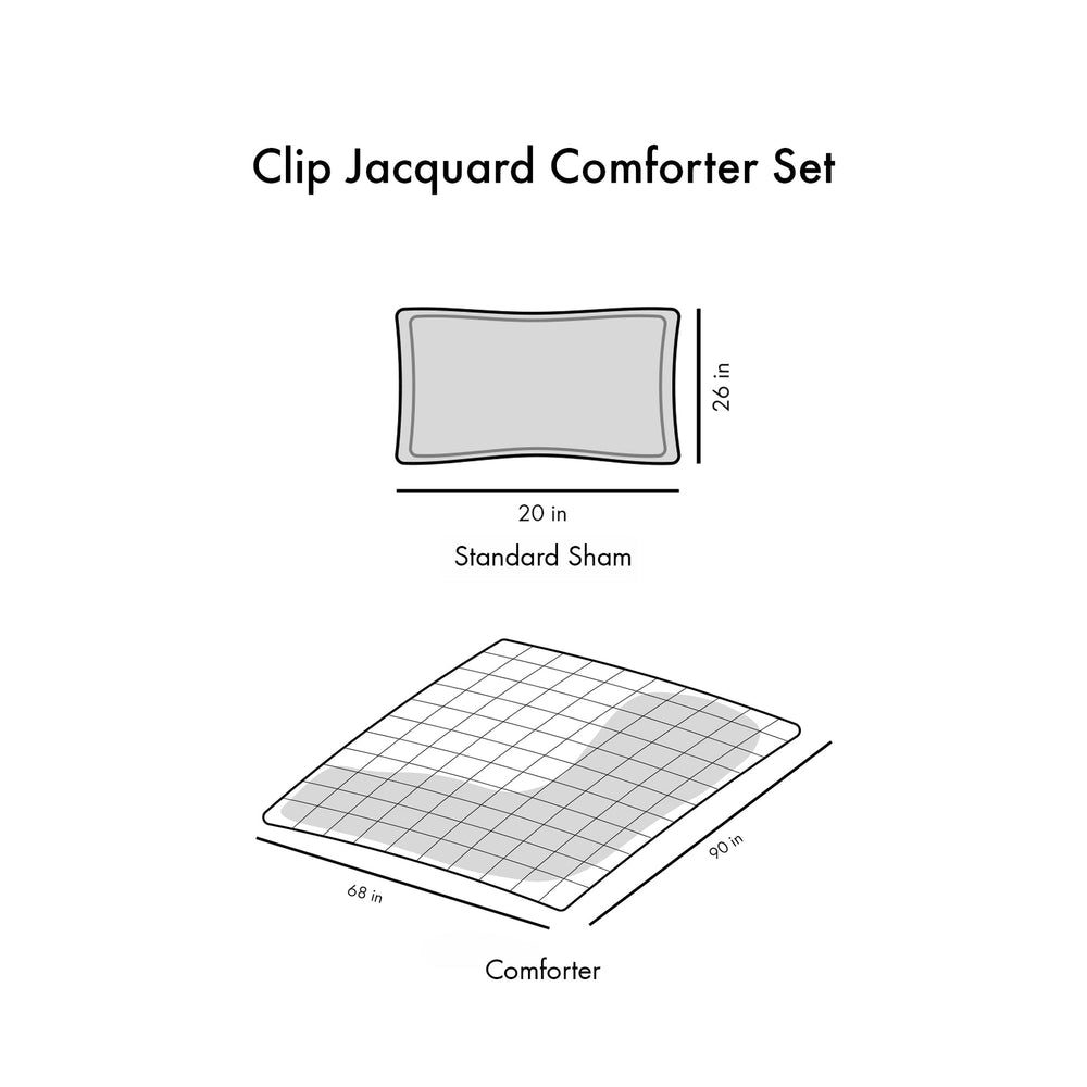 Twin/Twin XL Clip Jacquard Comforter Set Media 12