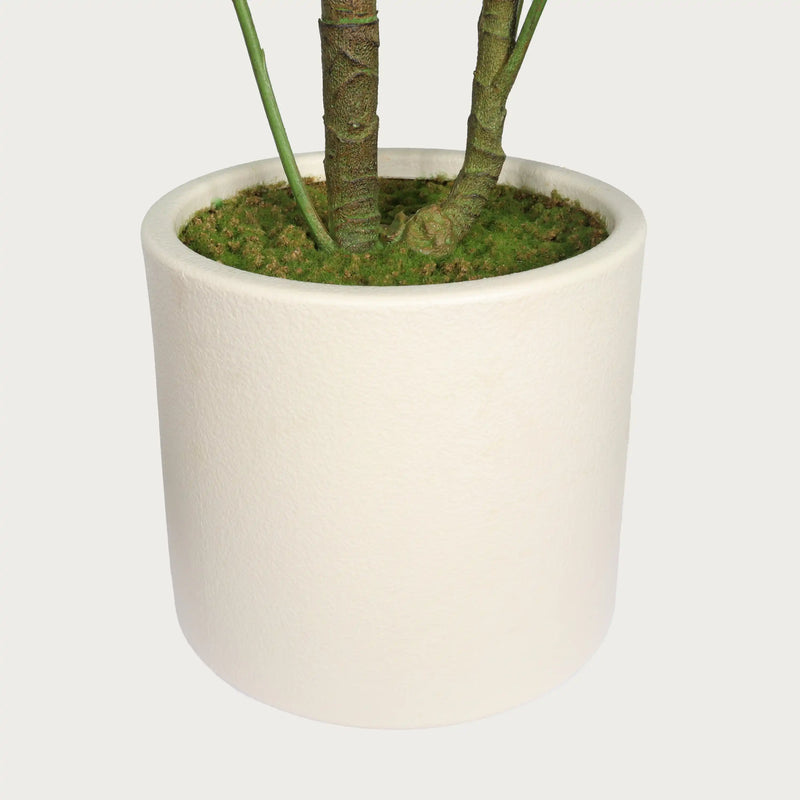 30'' Artificial Tropical Alocasia Leaf Plant With White Pot 2pc/set