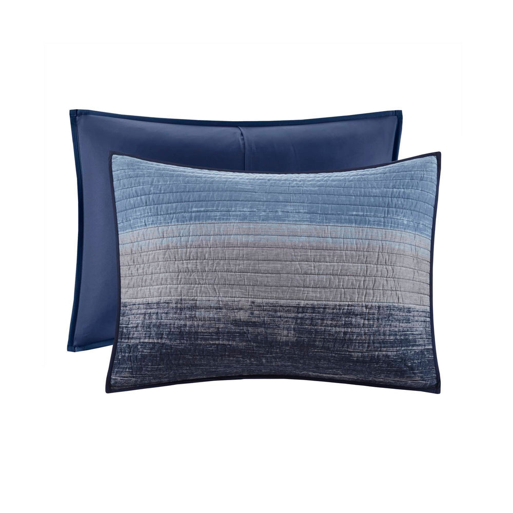 8-Piece Queen 8 Piece Quilt Set with Cotton Bed Sheets,Navy Media 10