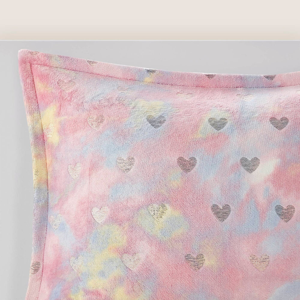 Metallic Printed   Comforter Set with Throw Pillow Full/Queen Media 8