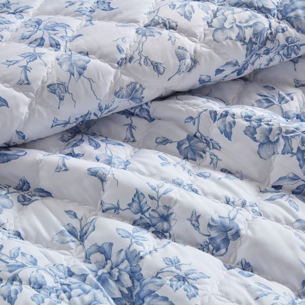 4 Pieces King  Quilt Set with Decorative Pillow,Blue Media 15