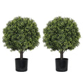 22in Artificial Topiary Boxwood Ball Trees – Faux Evergreen Potted Shrubs for Porch, Patio, Entryway, or Indoor Living Room Decor, 2pcs/set W2945P322874 Default   DTY Store