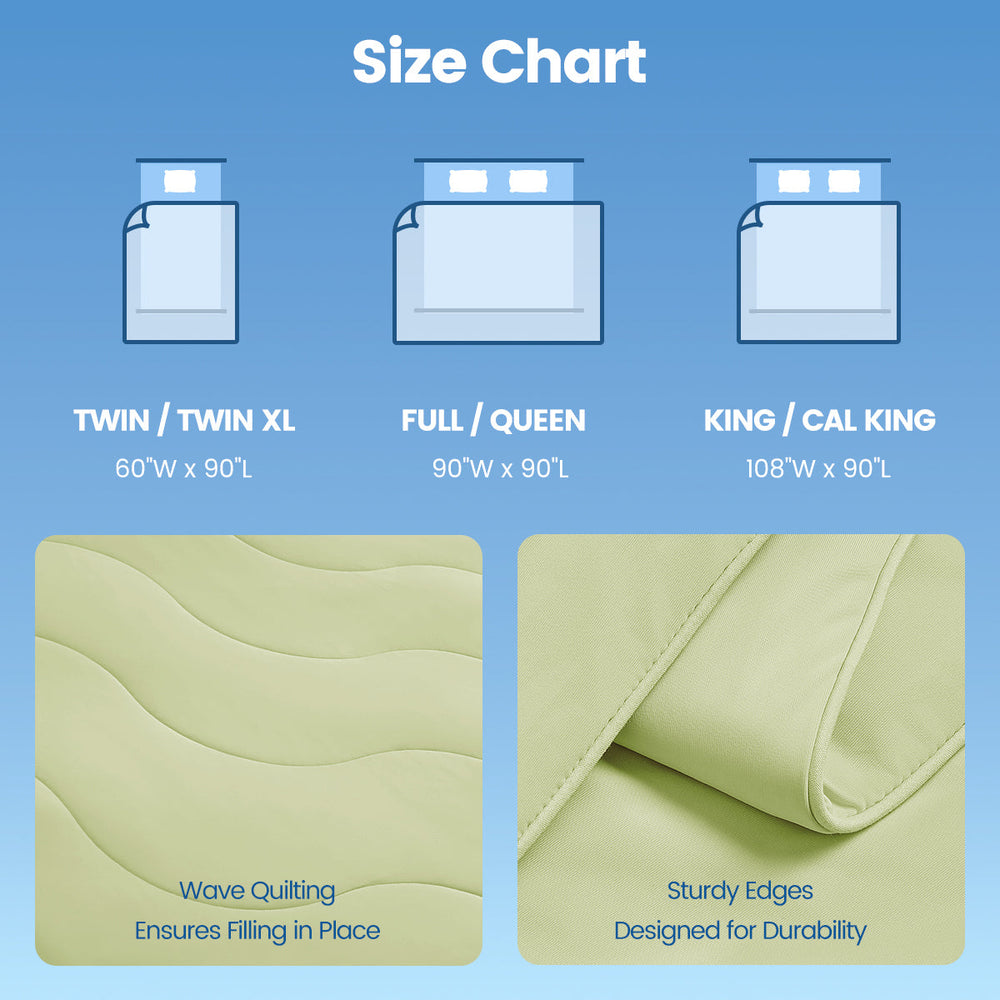 1-Piece 90x90' Cooling DA Comforter,Sage Media 14