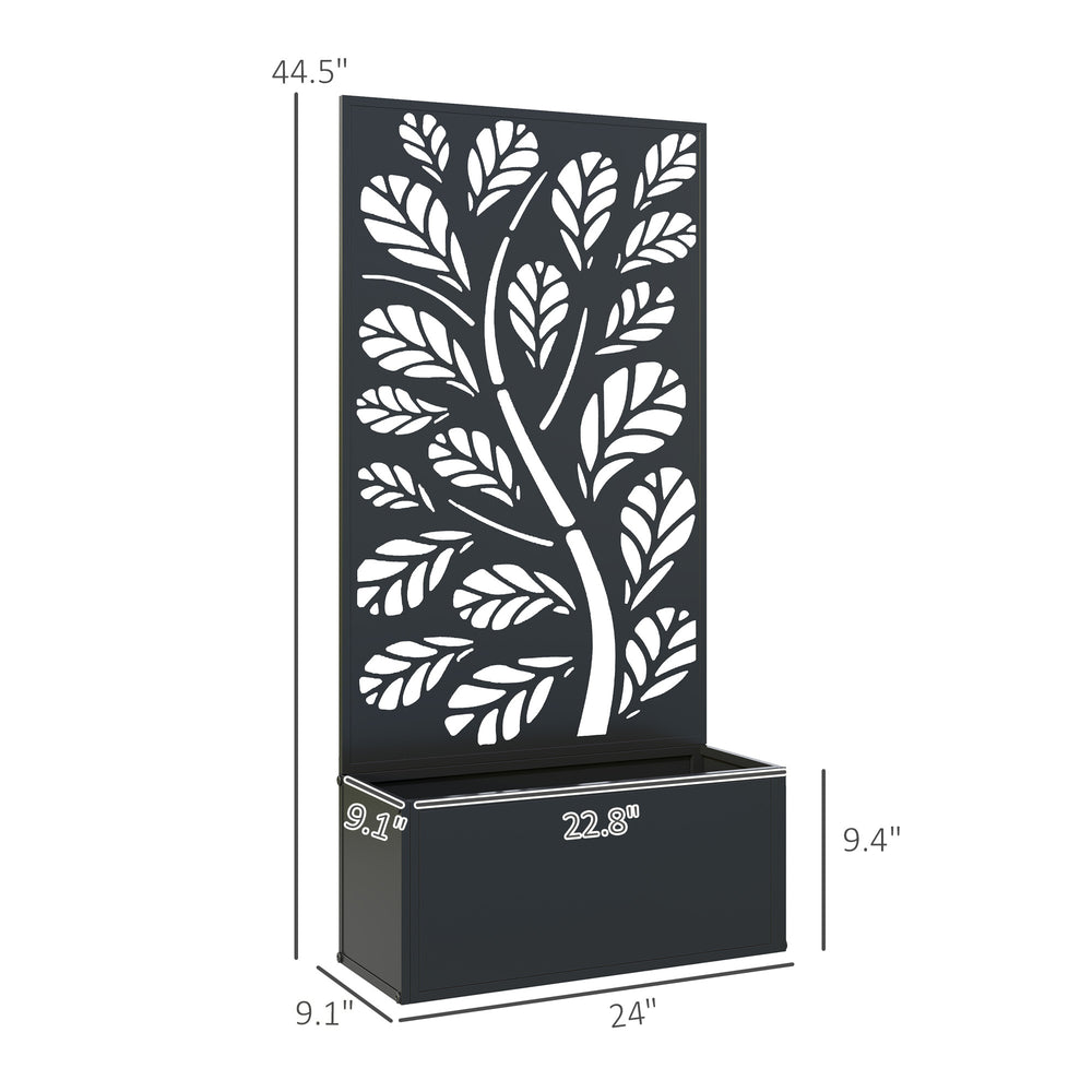 Freestanding or Wall Mounted Flower Bed,Metal Garden Bed with Trellis for Climbing Plants,for Garden, Patio, Balcony Media 3