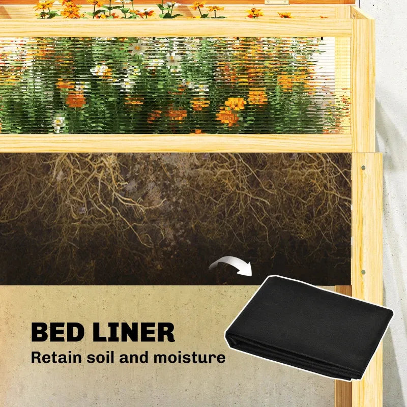 Stylish Flowers Box,Elevated Planter Box,Raised Garden Bed Media 5