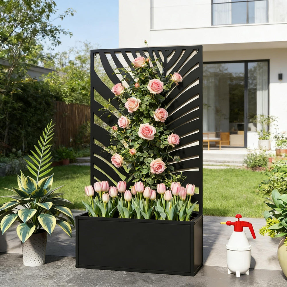 Freestanding  Plant Bed,Wall Mounted Flower Bed,Raised Garden Bed Media 3