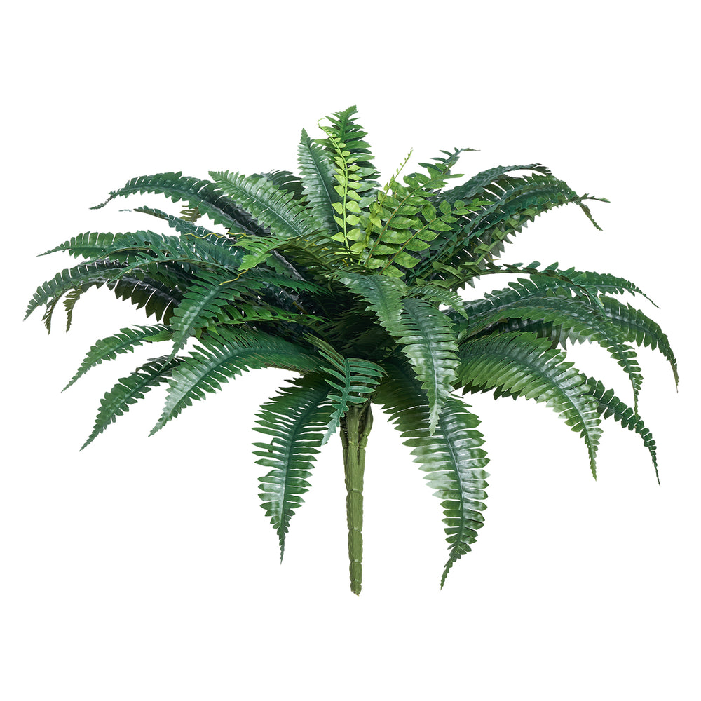 2 Pcs Artificial Boston Ferns Plastic Fern 50 Branches Indoor Outdoor Decor Media 3