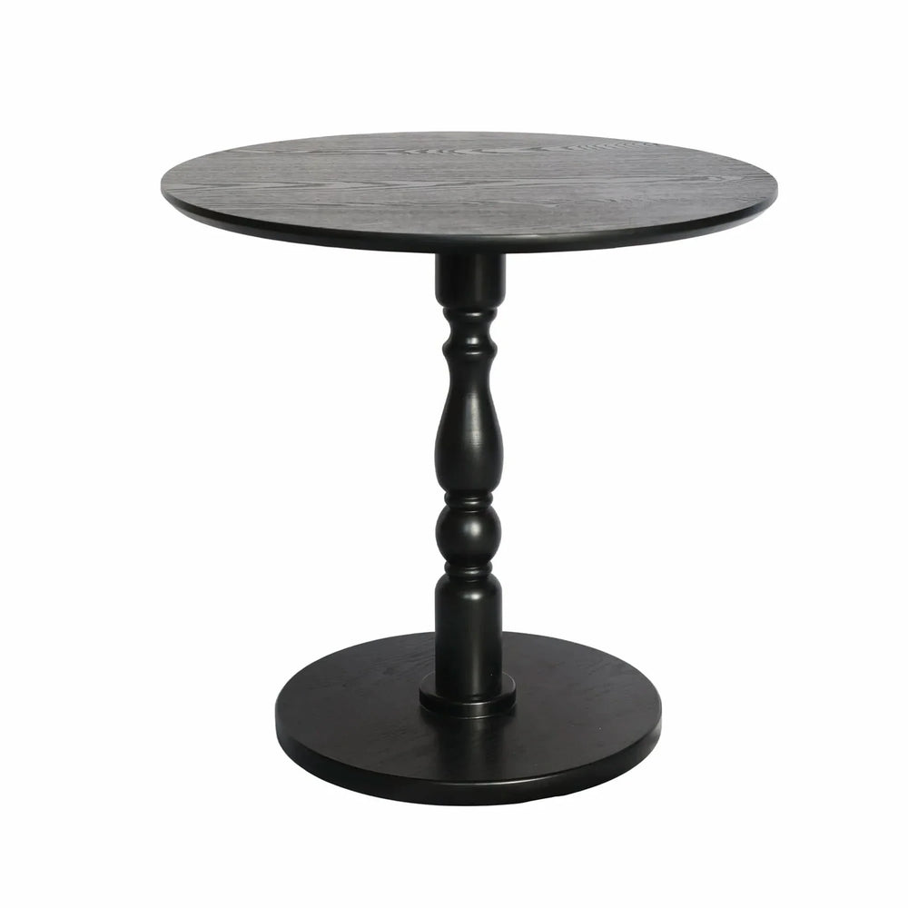 Round Side Table MDF & Solid Wood Modern Nightstand for Living Room & Bedroom Media 7