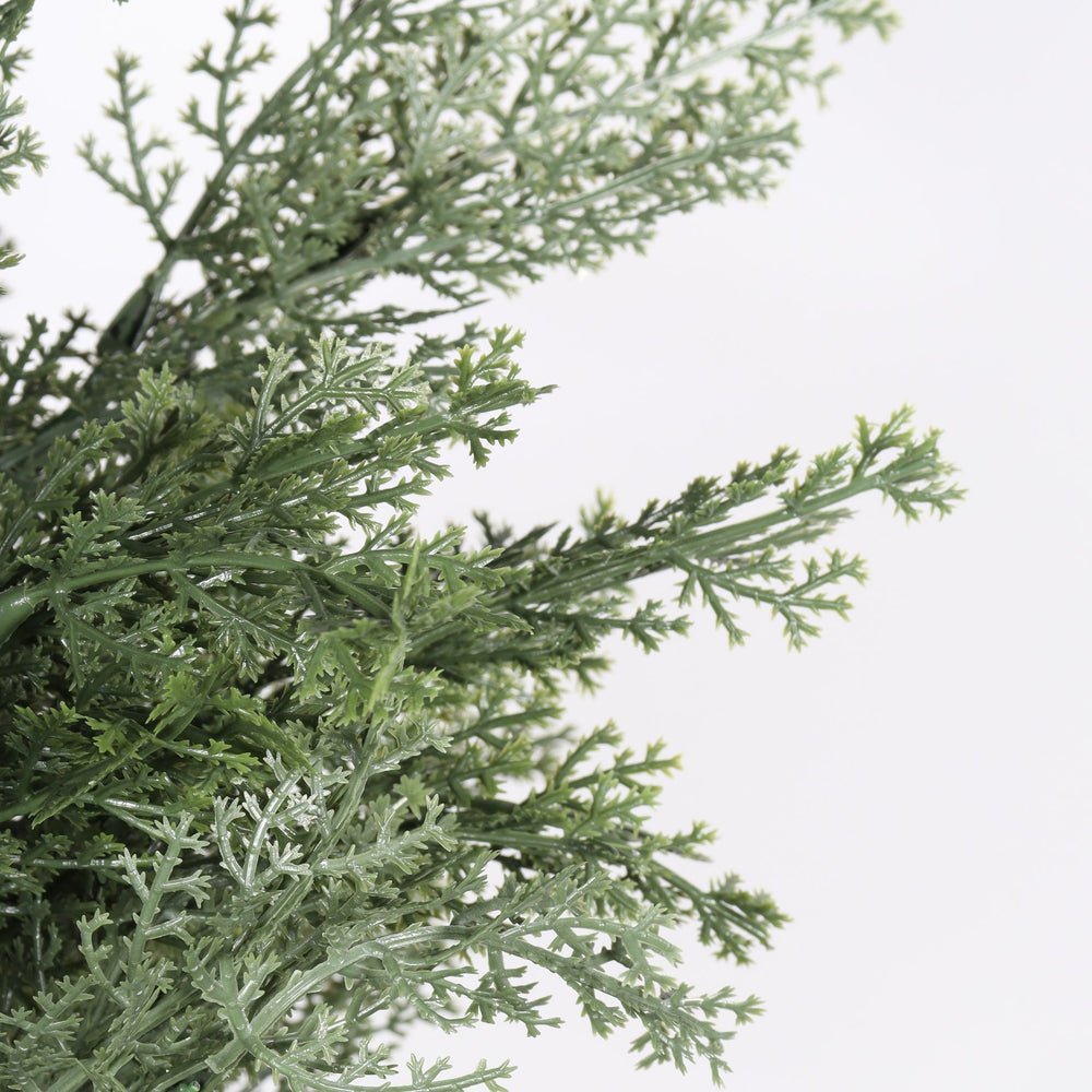 Realistic Artificial Cypress Tree in Black Plastic Pot, UV Resistant Green Fabric Leaves, 60-Inch Indoor Outdoor Topiary Plant for Garden or Entryway Decoration Media 4