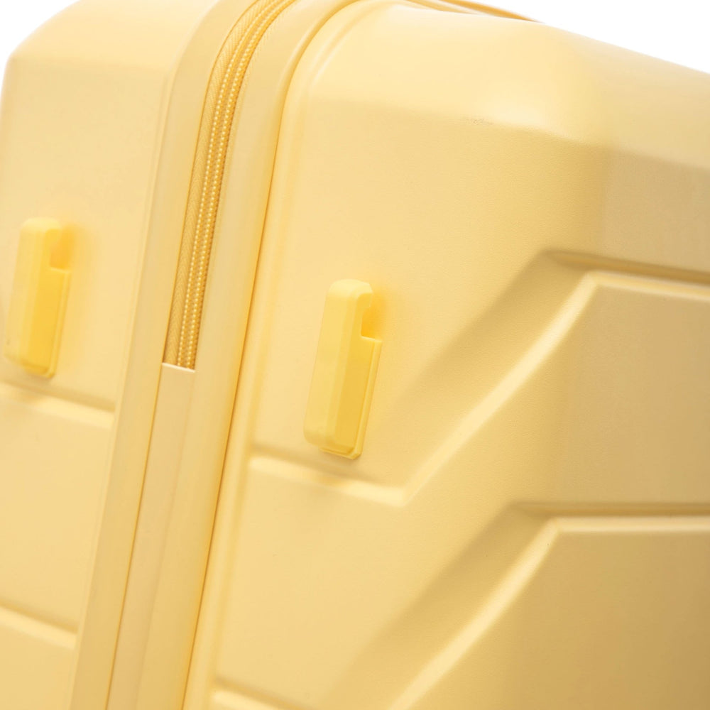 ABS Luggage Set Spinner Wheel 3-Piece Yellow Waterproof Travel Case 20 24 28 Inch Media 14