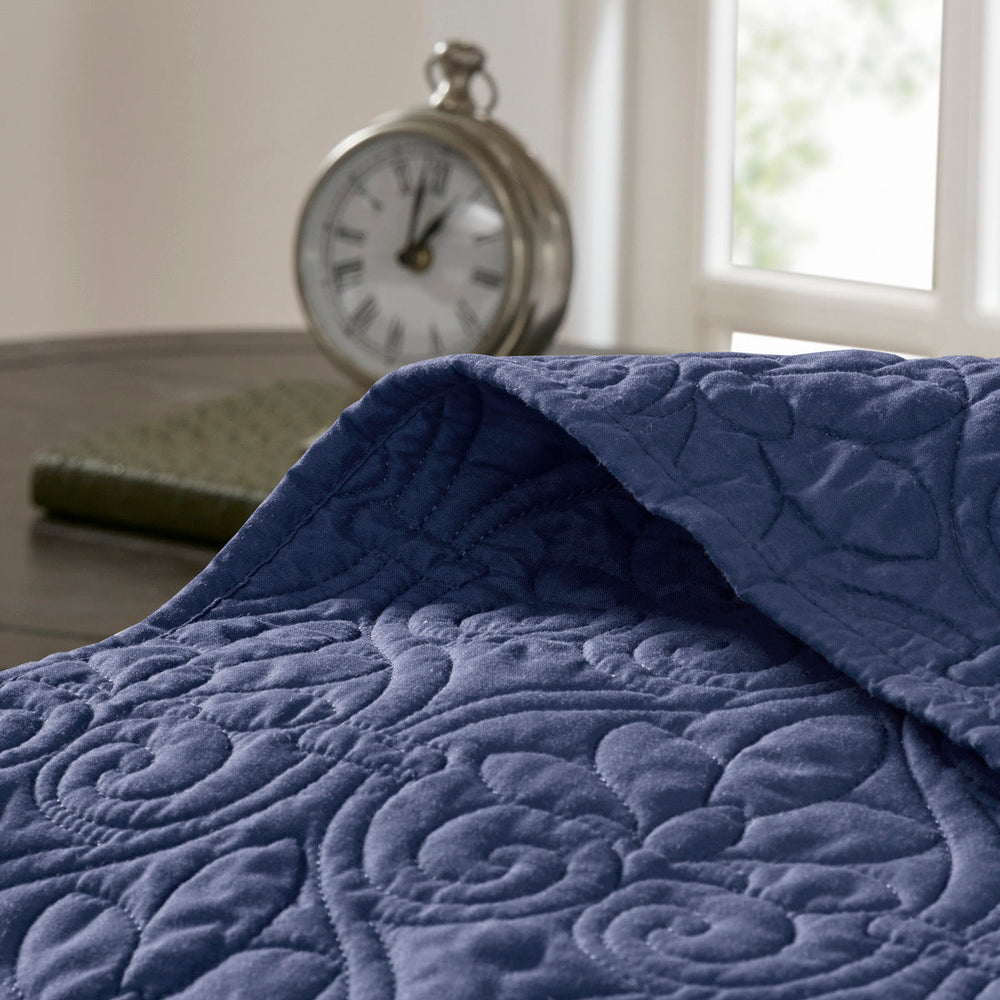 Reversible Bedspread Set Navy Twin Media 8