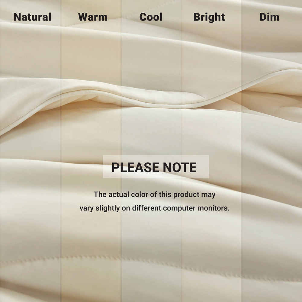 1-Piece King/Cal King Reversible Tencel Comforter Blanket,Ivory Media 6