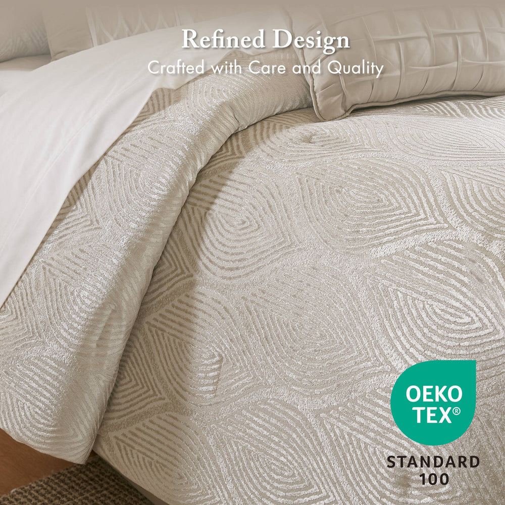 10- Piece Queen Jacquard Comforter Set Media 3