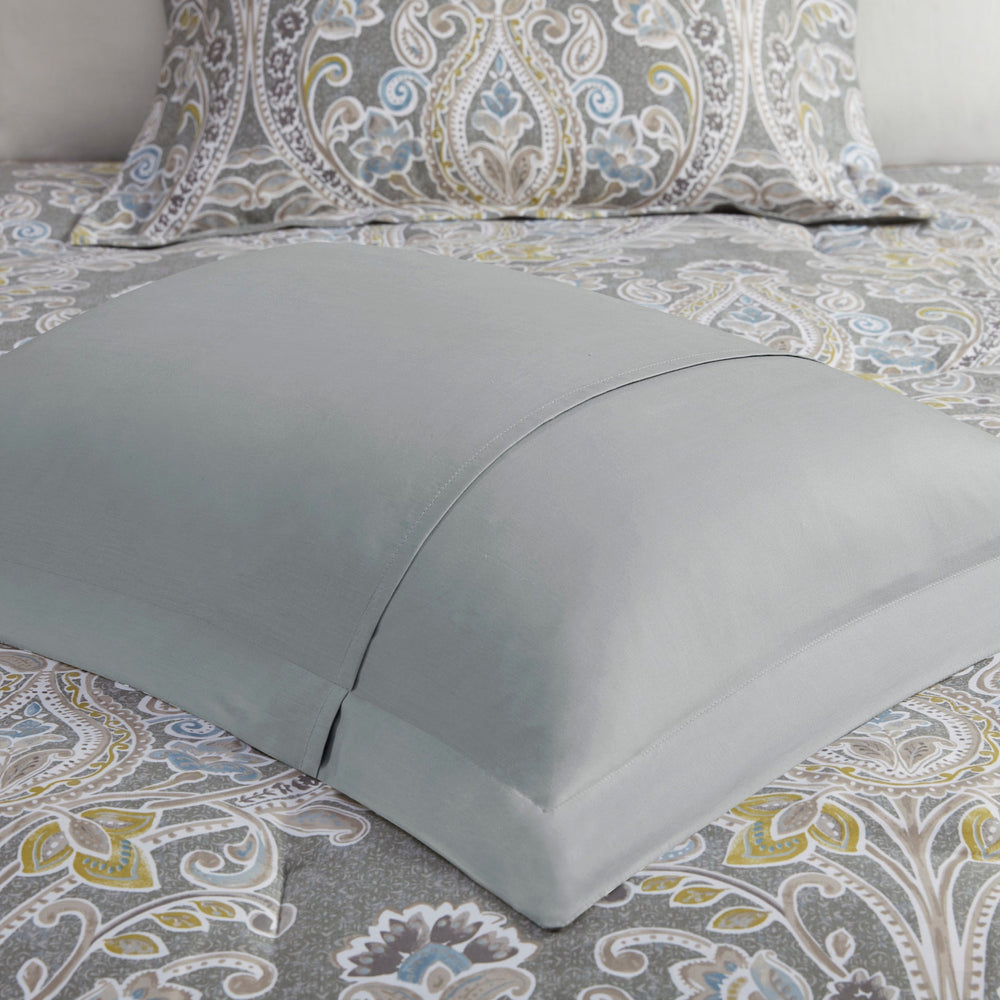6 Piece Cotton Comforter Set Grey King Media 11