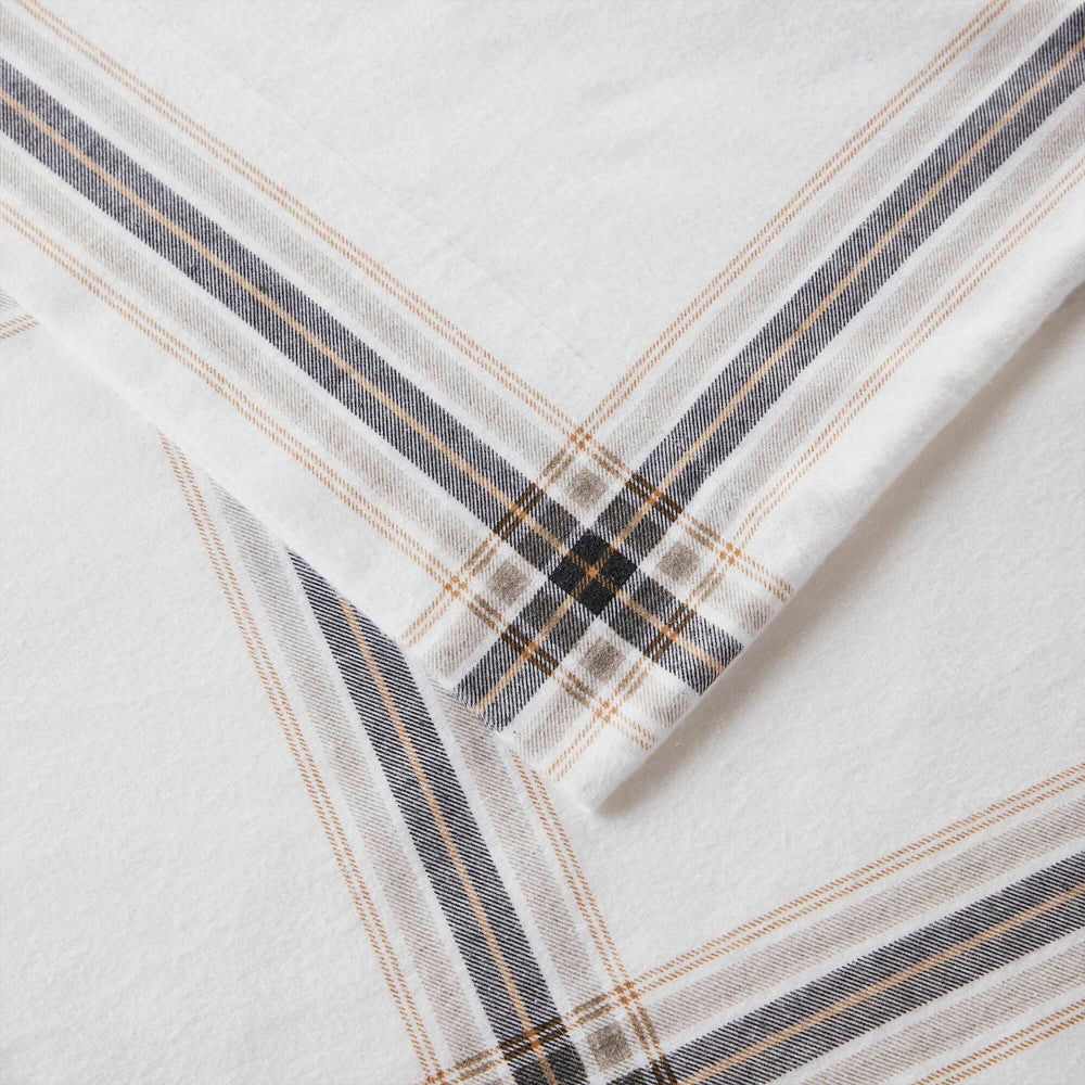 3 PCS Twin Sheet Set Tan Plaid Media 15