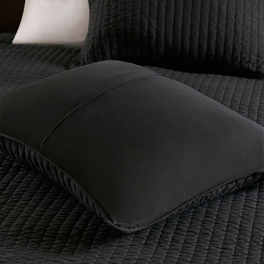 2 Piece Quilt Set Black Twin/Twin XL Media 3