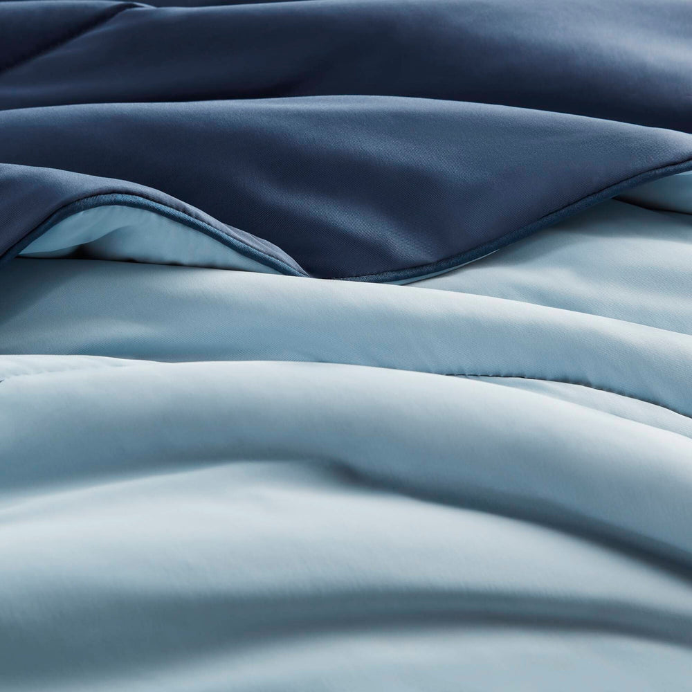 1-Piece King/Cal King Reversible Tencel Comforter Blanket,Blue Media 13