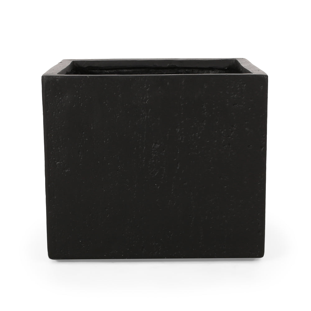 21.5' L Outdoor MGO Planter in Black Finished Media 1