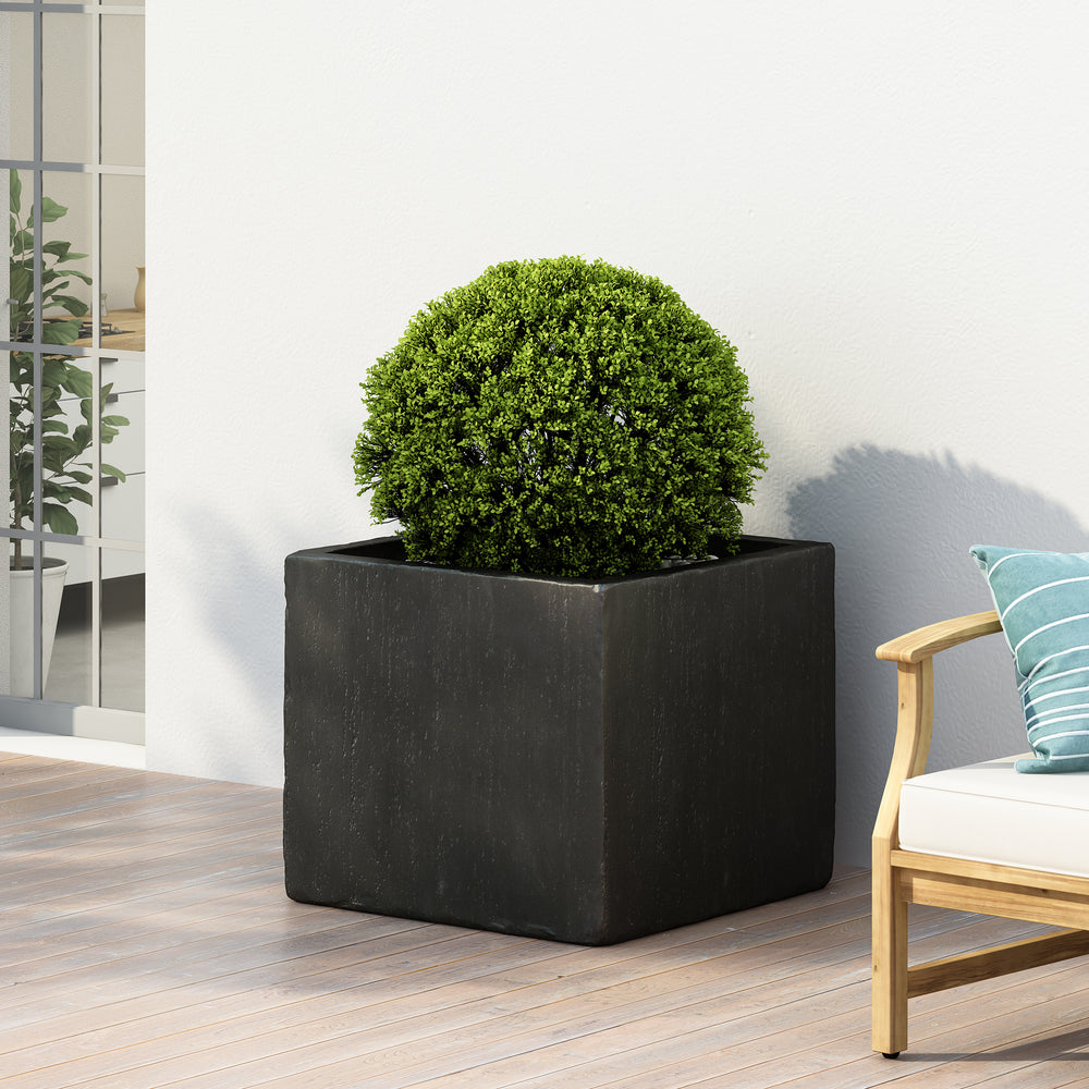 21.5' L Outdoor MGO Planter in Black Finished Media 4
