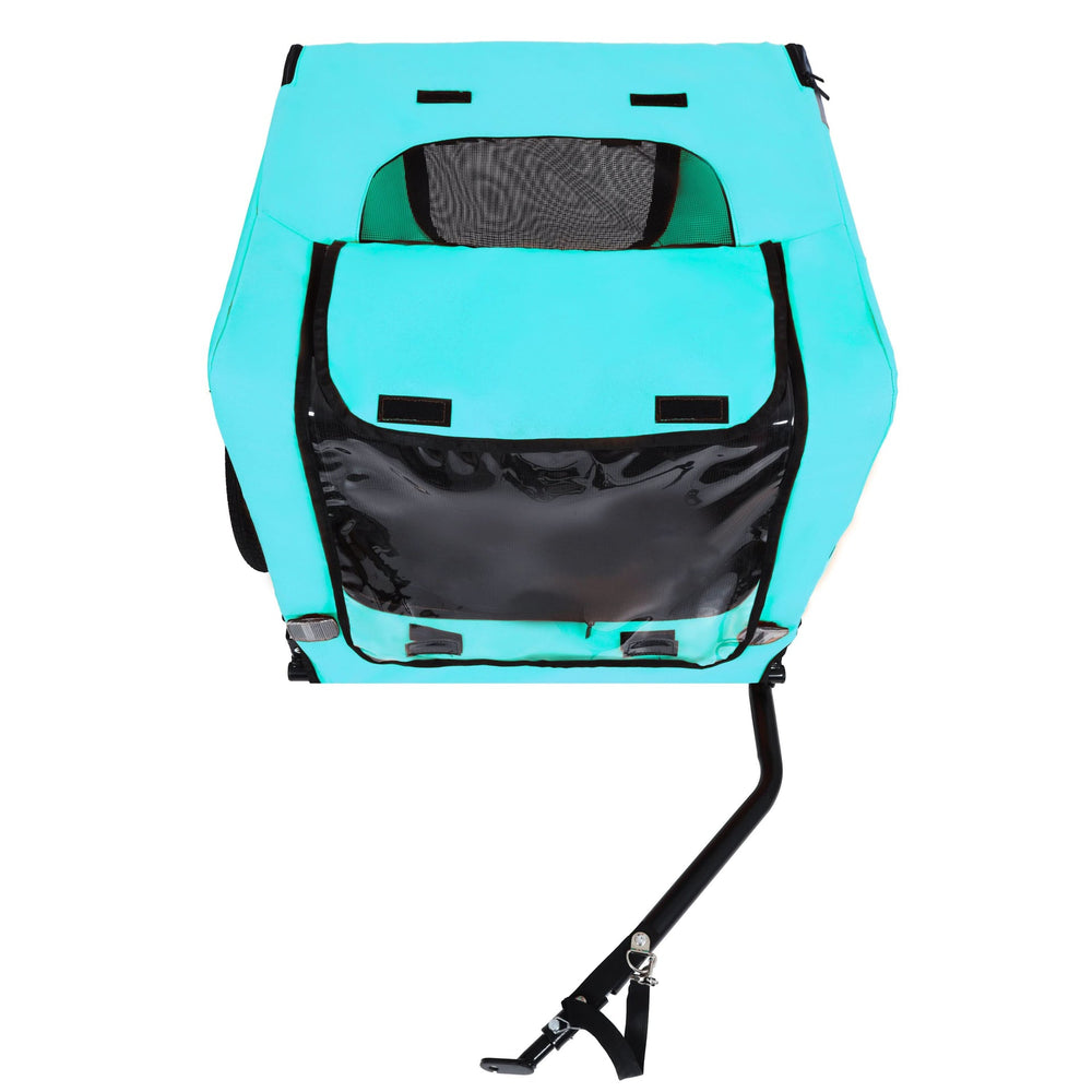 Pet Bike Trailer Dog Cart for Bicycle,Suitable for Small and Medium Pets, Easy Folding Cart Frame, Quick Release Wheel, Non-Slip Floor, Internal Leash Media 13