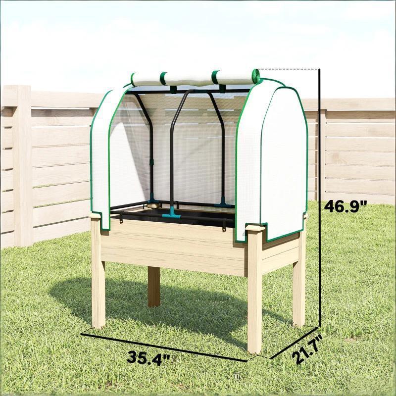 Compact Planter Box,Outdoor Raised Garden Bed Media 5